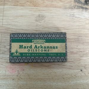 Norton Abrasives Hard Arkansas Jewelers Oilstone Original Box 4 X 2 X 3/8-1/2”
